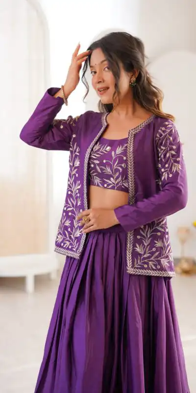 SP 67 Purple Shiny Chinon Silk Sequence Work Lehenga Choli Perfect for Wedding, Party, Ganesh Chaturthi, Baby Shower, Makar Affordable Price ₹2199. /- | Lehenga, Bollywood Lehenga, Creative Lehenga, Designer Lehenga, Embroidered Lehenga, Party Wear Lehenga