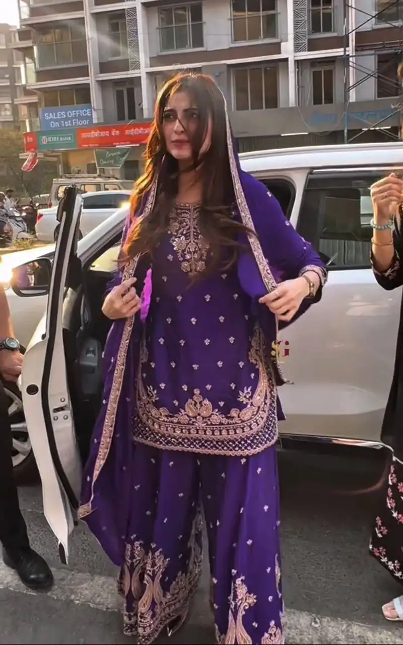 ZB 5067 Purple Chinon Silk Salwar Suit Perfect for Wedding, Party, Ganesh Chaturthi, Baby Shower, Makar Sankranti – . Affordable Price ₹2399. /- | Jump Suits, Salwar suit, Casual Suits, Creative suits, Designer Suits, Palazzo Suits, Party Wear Suits, Patiala Suits, Straight Suits