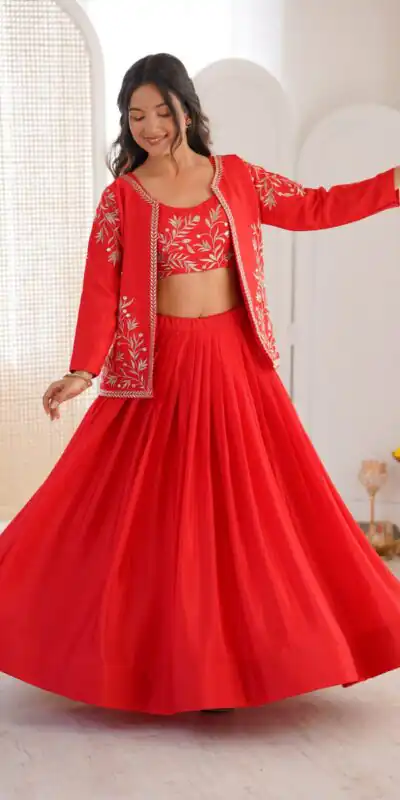 SP 67 Red Shiny Chinon Silk Sequence Work Lehenga Choli Perfect for Wedding, Party, Ganesh Chaturthi, Baby Shower, Makar Affordable Price ₹2199. /- | Lehenga, Bollywood Lehenga, Creative Lehenga, Designer Lehenga, Embroidered Lehenga, Party Wear Lehenga