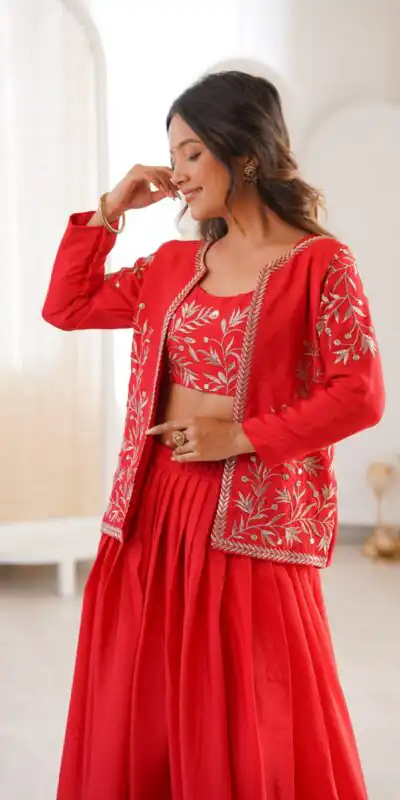 SP 67 Red Shiny Chinon Silk Sequence Work Lehenga Choli Perfect for Wedding, Party, Ganesh Chaturthi, Baby Shower, Makar Affordable Price ₹2199. /- | Lehenga, Bollywood Lehenga, Creative Lehenga, Designer Lehenga, Embroidered Lehenga, Party Wear Lehenga