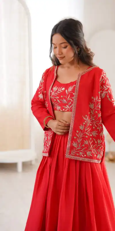 SP 67 Red Shiny Chinon Silk Sequence Work Lehenga Choli Perfect for Wedding, Party, Ganesh Chaturthi, Baby Shower, Makar Affordable Price ₹2199. /- | Lehenga, Bollywood Lehenga, Creative Lehenga, Designer Lehenga, Embroidered Lehenga, Party Wear Lehenga