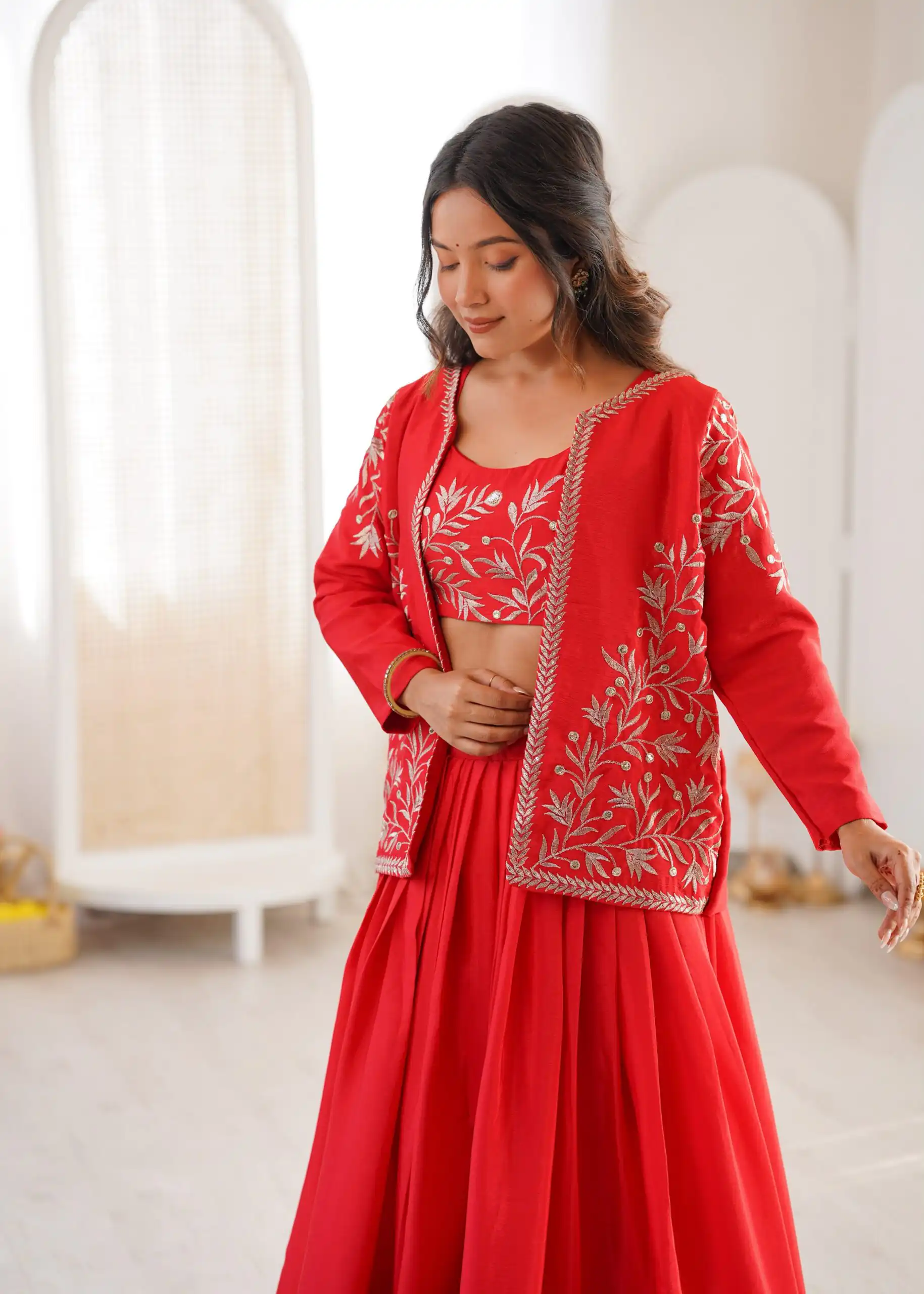 SP 67 Red Shiny Chinon Silk Sequence Work Lehenga Choli Perfect for Wedding, Party, Ganesh Chaturthi, Baby Shower, Makar Affordable Price ₹2199. /- | Lehenga, Bollywood Lehenga, Creative Lehenga, Designer Lehenga, Embroidered Lehenga, Party Wear Lehenga