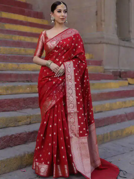 KP 7000 Red Soft Lichi Silk Cloth Saree Perfect for Wedding, Party, Family Gatherings, Sangeet, Ethnic Day – . Festive Deal ₹1549. Delivery 4-6 Working | Sarees, Bollywood Sarees, Creative Sarees, Designer Sarees, Embroidered Sarees, Ethnic Saree, Modern Digital sarees, Party Wear Sarees