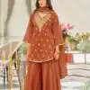 ST 243 Rust Color Natural Crep Salwar Suit with Embroidery Work. Wedding, Party, Festive, Best Price ₹2199. Delivery 4-6 Working Days. Shop now. | Jump Suits, Salwar suit, Casual Suits, Creative suits, Designer Suits, Palazzo Suits, Party Wear Suits, Patiala Suits, Straight Suits