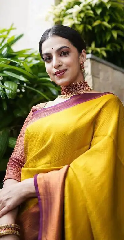 KP 4039 Yellow Soft Lichi Silk Cloth Saree Perfect for Wedding, Party, Family Gatherings, Sangeet, Festive Deal ₹1599. Delivery 4-6 Working Days | Sarees, Bollywood Sarees, Creative Sarees, Designer Sarees, Embroidered Sarees, Ethnic Saree, Modern Digital sarees, Party Wear Sarees