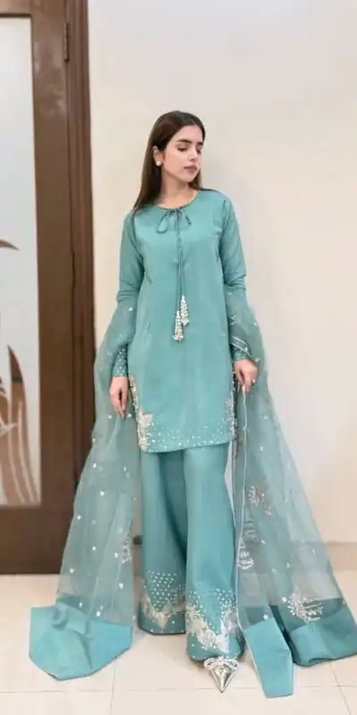 AD 202 Sky Blue in Color Natural Crepe Embroidery Work Salwar Suit . Affordable Price ₹1849. Delivery 4-6 Working Days. Shop now. | Jump Suits, Salwar suit, Casual Suits, Creative suits, Designer Suits, Palazzo Suits, Party Wear Suits, Patiala Suits, Straight Suits