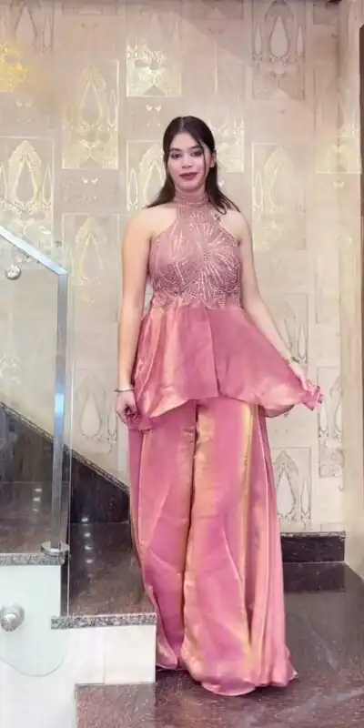 NF 1273 Peach Fendy Silk Salwar Suitwith Embroidery Work & Lace Work. Now at just ₹2449. Delivery 4-6 Working Days. Shop now. | Jump Suits, Salwar suit, Casual Suits, Creative suits, Designer Suits, Palazzo Suits, Party Wear Suits, Patiala Suits, Straight Suits