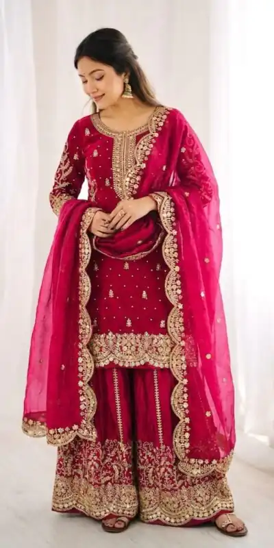 ZSR 3167 Pink Fendy Silk Salwar Suitwith Embroidery Work & Lace Work. Now at just ₹2149. Delivery 4-6 Working Days. Shop now. | Jump Suits, Salwar suit, Casual Suits, Creative suits, Designer Suits, Palazzo Suits, Party Wear Suits, Patiala Suits, Straight Suits
