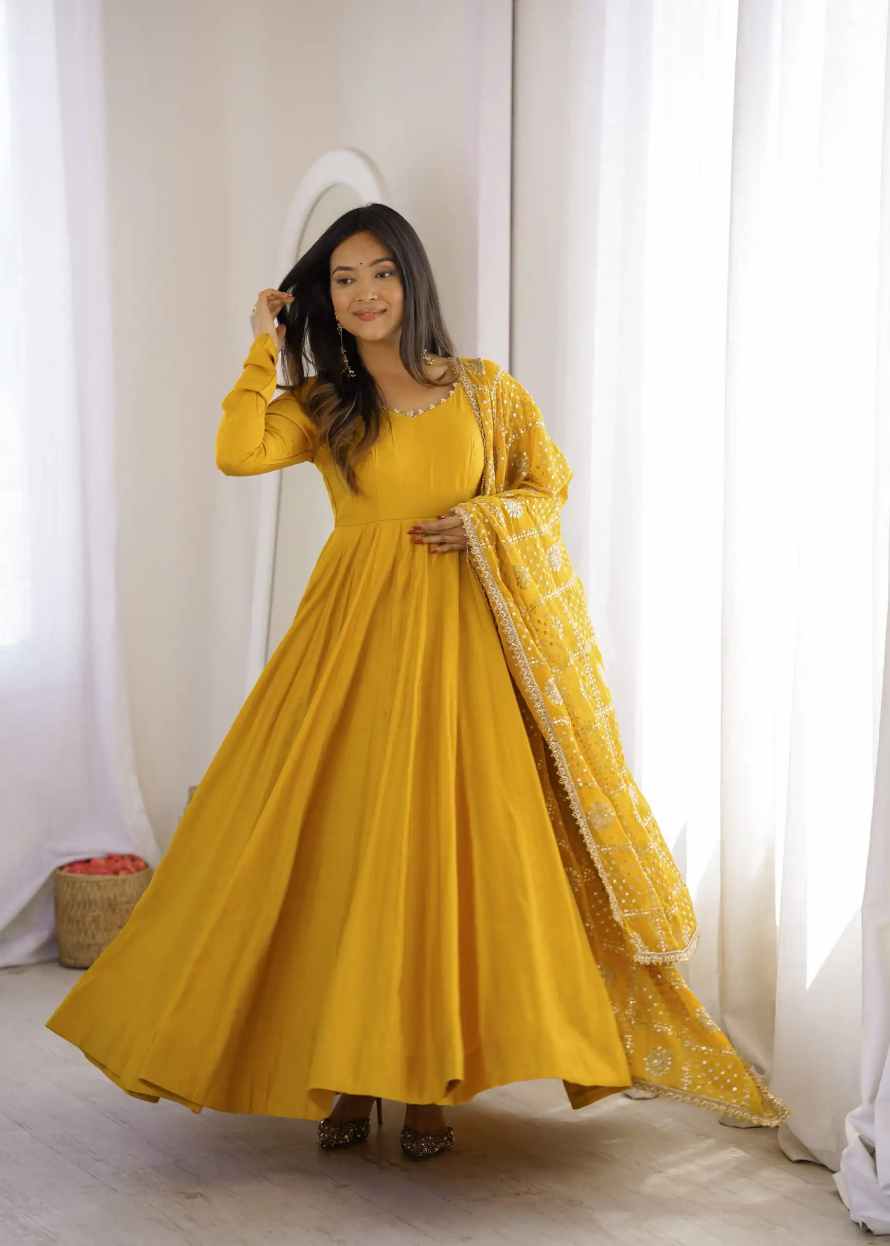 KB 313 Yellow Anarkali Suit with Thread Embroidery & Embroidery Work. Special Price ₹2299. Delivery 4-6 Working Days. Shop now. | Anarkali Suits, Bollywood Anarkali, Creative-Anarkali, Designer Anarkali, Embroidered Anarkali, Party Wear Anarkali
