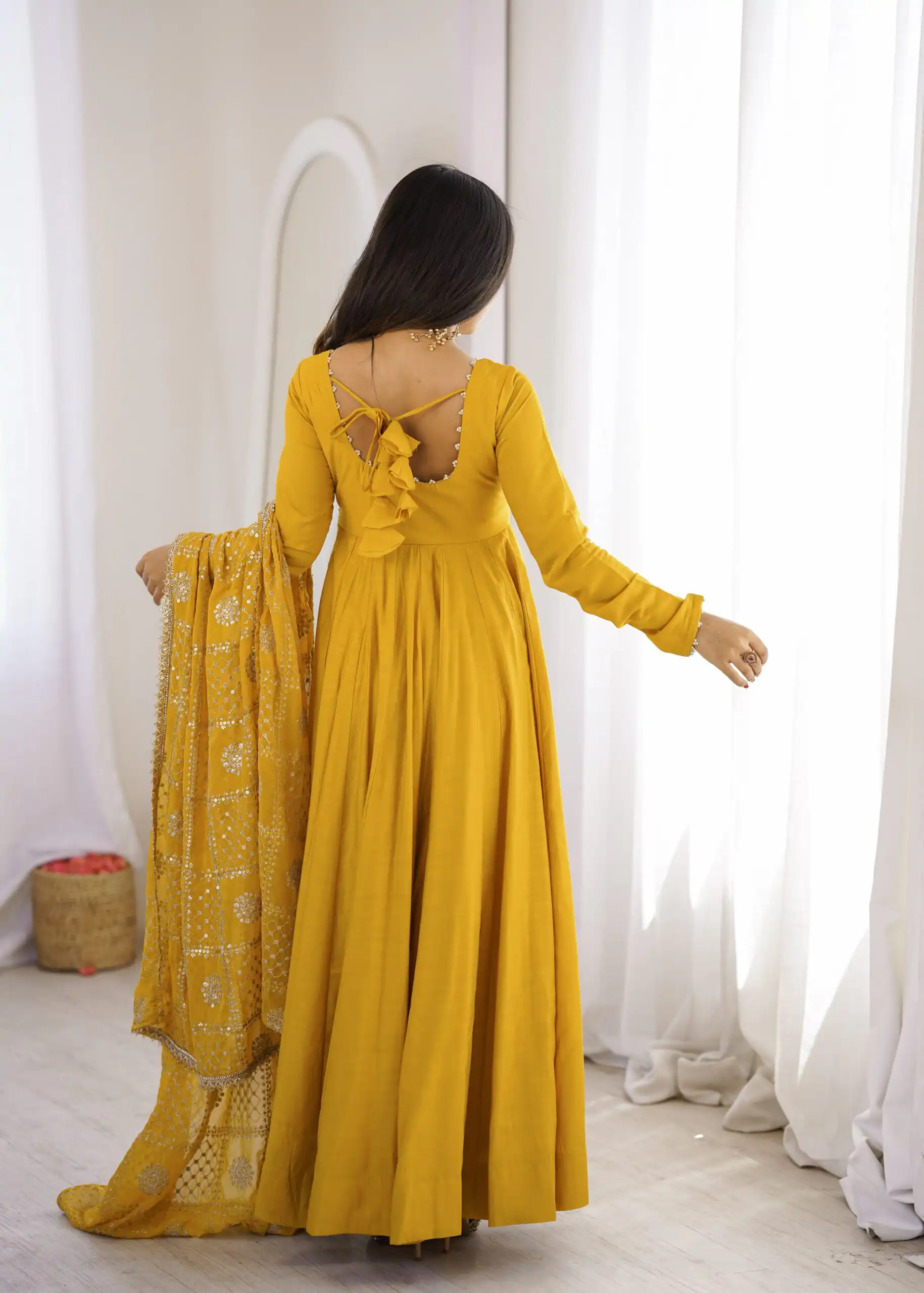 KB 313 Yellow Anarkali Suit with Thread Embroidery & Embroidery Work. Special Price ₹2299. Delivery 4-6 Working Days. Shop now. | Anarkali Suits, Bollywood Anarkali, Creative-Anarkali, Designer Anarkali, Embroidered Anarkali, Party Wear Anarkali
