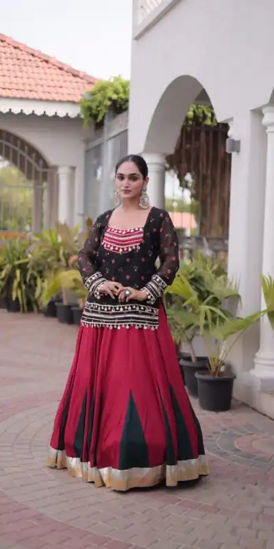 KA 5076 Black Rayon Embroidery Work & Cowrie Work Lehenga Choli . Grab it for ₹2749. Delivery 4-6 Working Days. Shop now. | Lehenga, Bollywood Lehenga, Creative Lehenga, Designer Lehenga, Embroidered Lehenga, Party Wear Lehenga