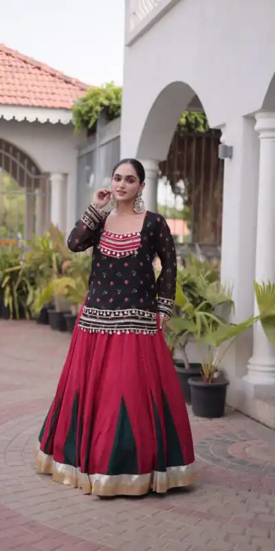 KA 5076 Black Rayon Embroidery Work & Cowrie Work Lehenga Choli . Grab it for ₹2749. Delivery 4-6 Working Days. Shop now. | Lehenga, Bollywood Lehenga, Creative Lehenga, Designer Lehenga, Embroidered Lehenga, Party Wear Lehenga