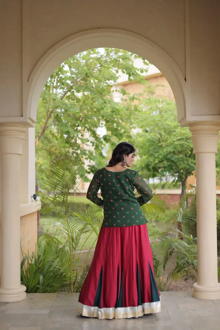 KA 5076 Green Rayon Embroidery Work & Cowrie Work Lehenga Choli . Grab it for ₹2749. Delivery 4-6 Working Days. Shop now. | Lehenga, Bollywood Lehenga, Creative Lehenga, Designer Lehenga, Embroidered Lehenga, Party Wear Lehenga