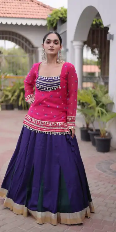 KA 5076 Pink Color Rayon Embroidery Work & Cowrie Work Lehenga Choli . Grab it for ₹2749. Delivery 4-6 Working Days. Shop now. | Lehenga, Bollywood Lehenga, Creative Lehenga, Designer Lehenga, Embroidered Lehenga, Party Wear Lehenga