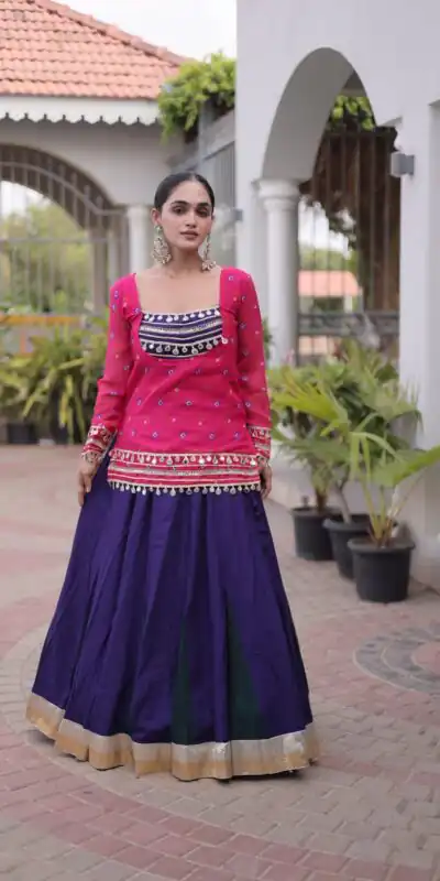 KA 5076 Pink Color Rayon Embroidery Work & Cowrie Work Lehenga Choli . Grab it for ₹2749. Delivery 4-6 Working Days. Shop now. | Lehenga, Bollywood Lehenga, Creative Lehenga, Designer Lehenga, Embroidered Lehenga, Party Wear Lehenga
