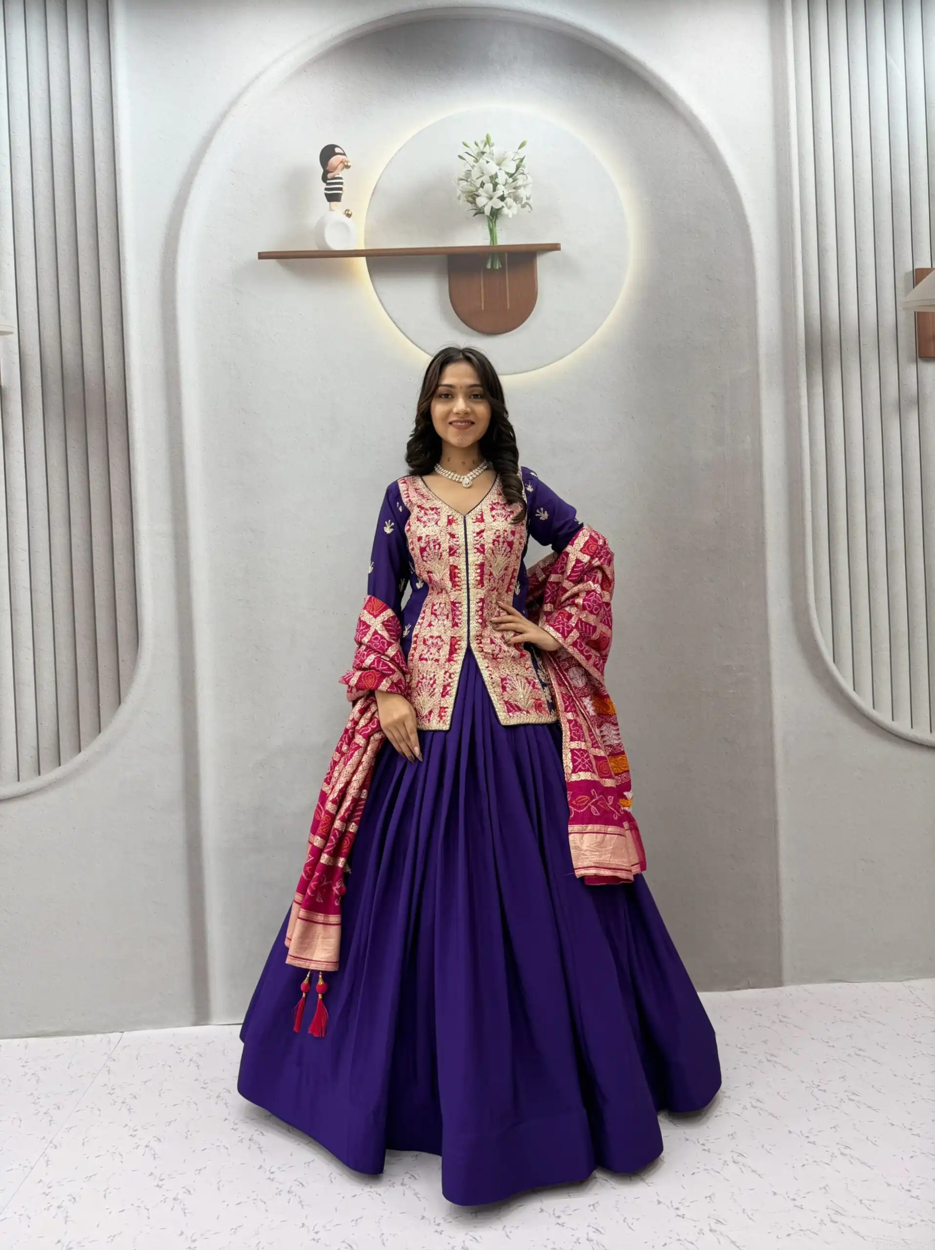 Ram 190 Purple Chinon silk Lehenga Choli with Sequins Work & Embroidery Work. Now at just ₹2749. Delivery 4-6 Working Days. Shop now. | Lehenga, Bollywood Lehenga, Creative Lehenga, Designer Lehenga, Embroidered Lehenga, Party Wear Lehenga