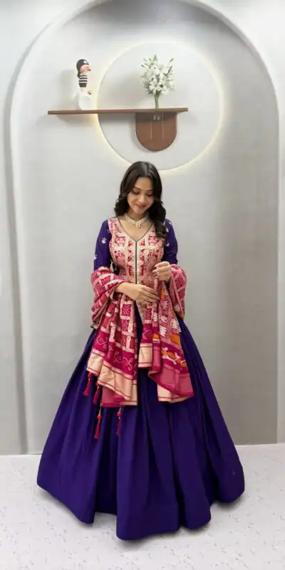 Ram 190 Purple Chinon silk Lehenga Choli with Sequins Work & Embroidery Work. Now at just ₹2749. Delivery 4-6 Working Days. Shop now. | Lehenga, Bollywood Lehenga, Creative Lehenga, Designer Lehenga, Embroidered Lehenga, Party Wear Lehenga
