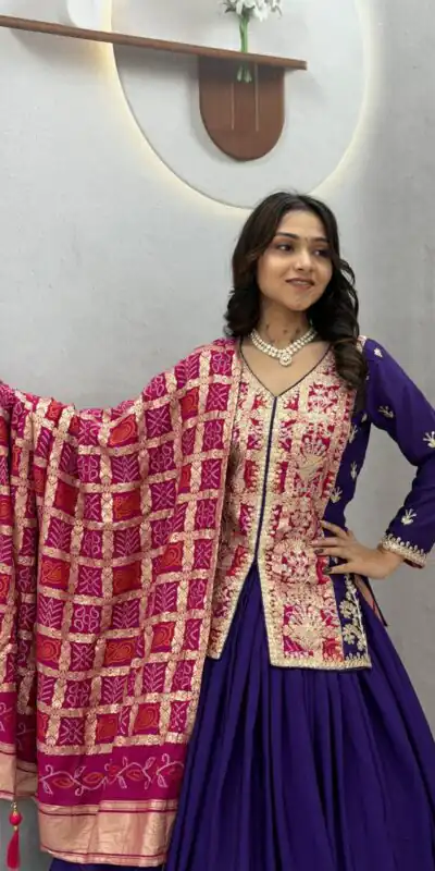 Ram 190 Purple Chinon silk Lehenga Choli with Sequins Work & Embroidery Work. Now at just ₹2749. Delivery 4-6 Working Days. Shop now. | Lehenga, Bollywood Lehenga, Creative Lehenga, Designer Lehenga, Embroidered Lehenga, Party Wear Lehenga