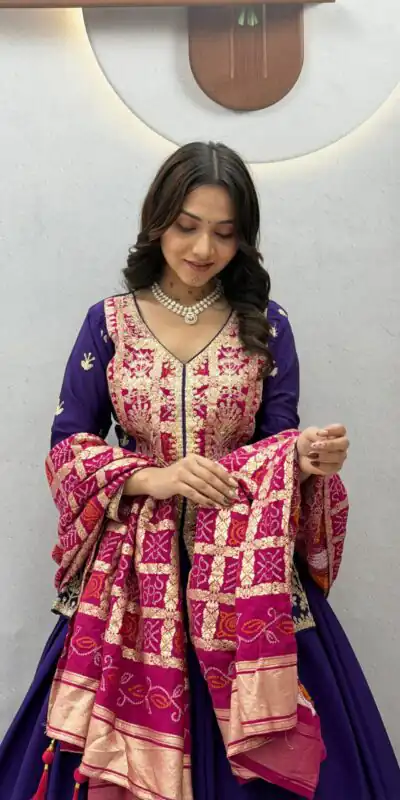 Ram 190 Purple Chinon silk Lehenga Choli with Sequins Work & Embroidery Work. Now at just ₹2749. Delivery 4-6 Working Days. Shop now. | Lehenga, Bollywood Lehenga, Creative Lehenga, Designer Lehenga, Embroidered Lehenga, Party Wear Lehenga