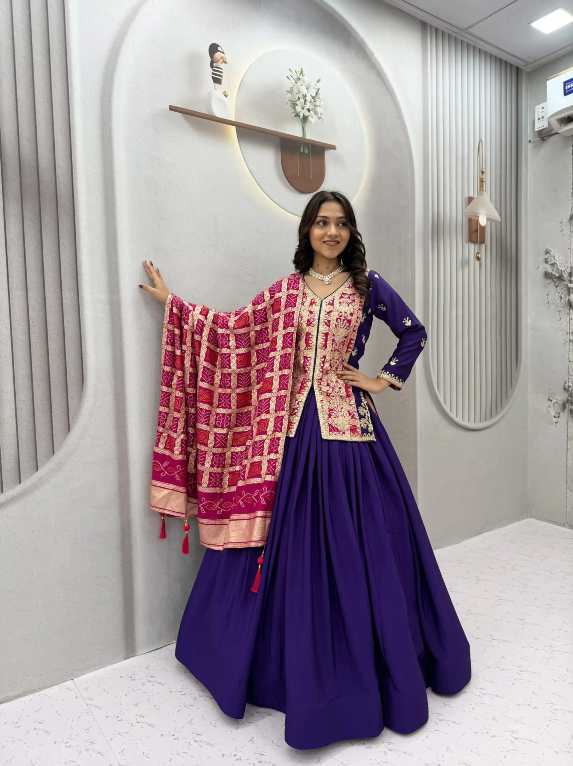 Ram 190 Purple Chinon silk Lehenga Choli with Sequins Work & Embroidery Work. Now at just ₹2749. Delivery 4-6 Working Days. Shop now. | Lehenga, Bollywood Lehenga, Creative Lehenga, Designer Lehenga, Embroidered Lehenga, Party Wear Lehenga