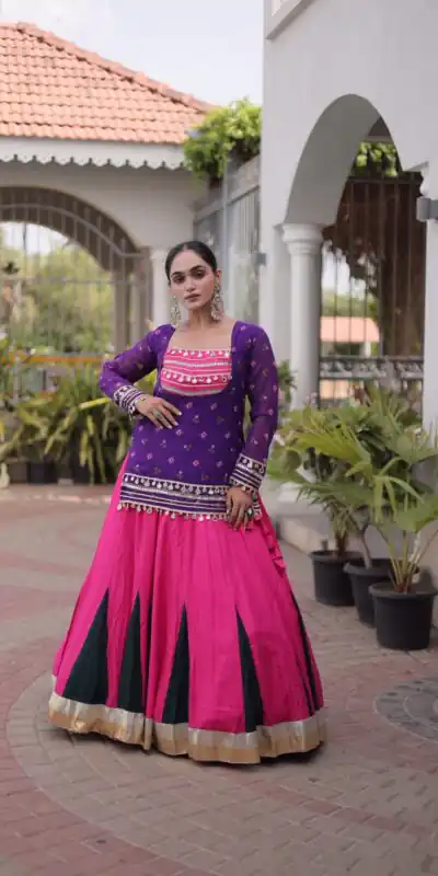 KA 5076 Purple Rayon Embroidery Work & Cowrie Work Lehenga Choli . Grab it for ₹2749. Delivery 4-6 Working Days. Shop now. | Lehenga, Bollywood Lehenga, Creative Lehenga, Designer Lehenga, Embroidered Lehenga, Party Wear Lehenga
