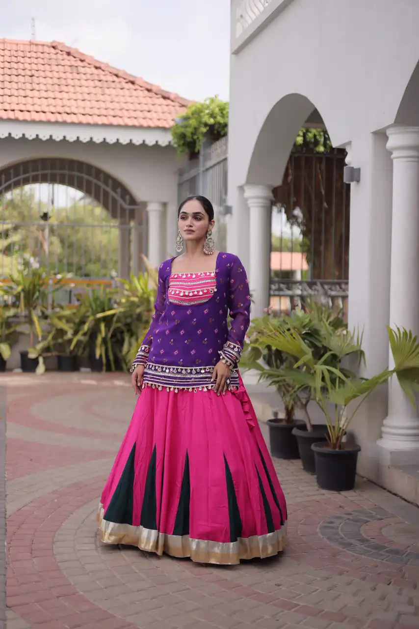 KA 5076 Purple Rayon Embroidery Work & Cowrie Work Lehenga Choli . Grab it for ₹2749. Delivery 4-6 Working Days. Shop now. | Lehenga, Bollywood Lehenga, Creative Lehenga, Designer Lehenga, Embroidered Lehenga, Party Wear Lehenga