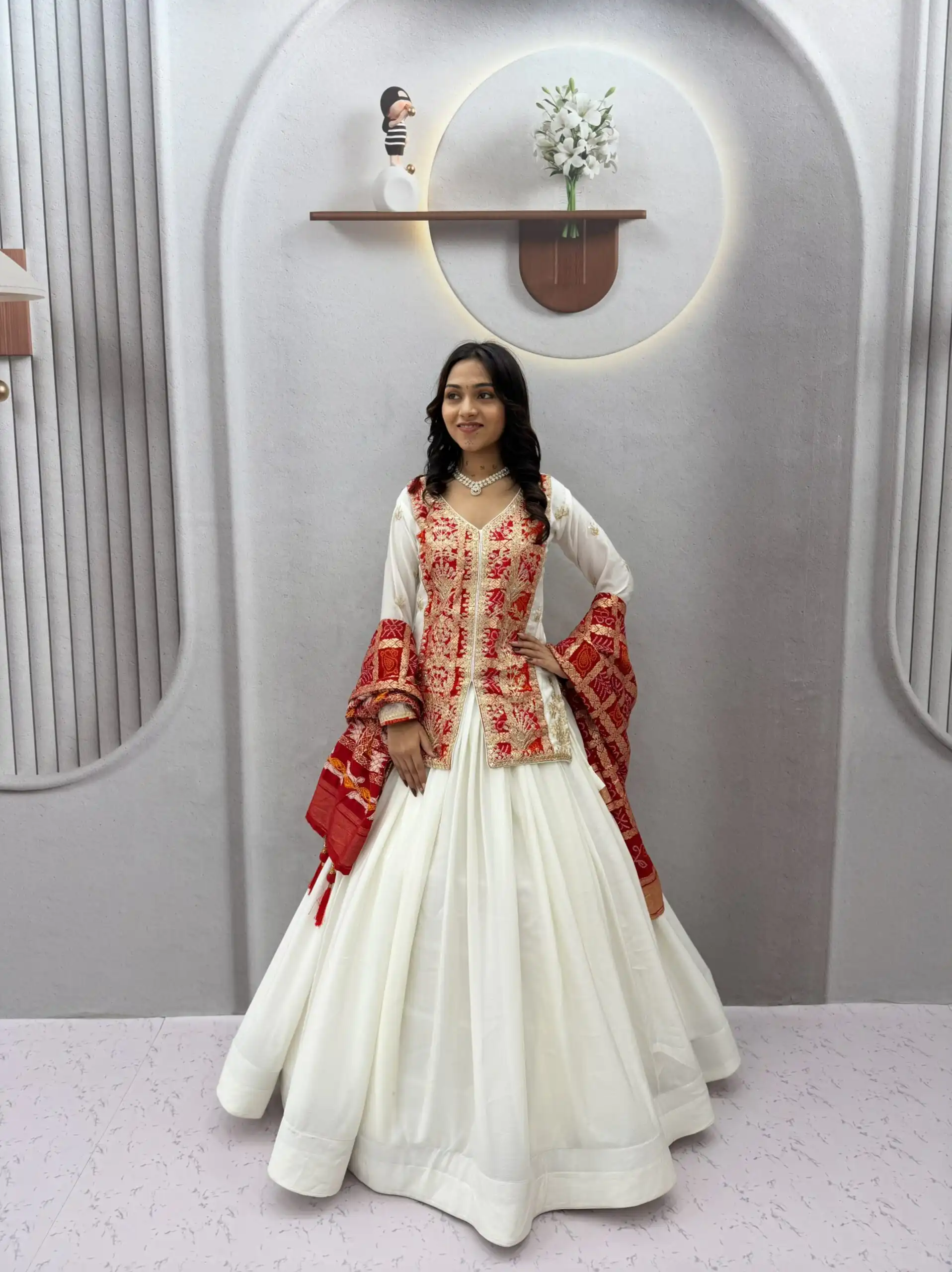 Ram 190 White Chinon silk Lehenga Choli with Sequins Work & Embroidery Work. Now at just ₹2749. Delivery 4-6 Working Days. Shop now. | Lehenga, Bollywood Lehenga, Creative Lehenga, Designer Lehenga, Embroidered Lehenga, Party Wear Lehenga