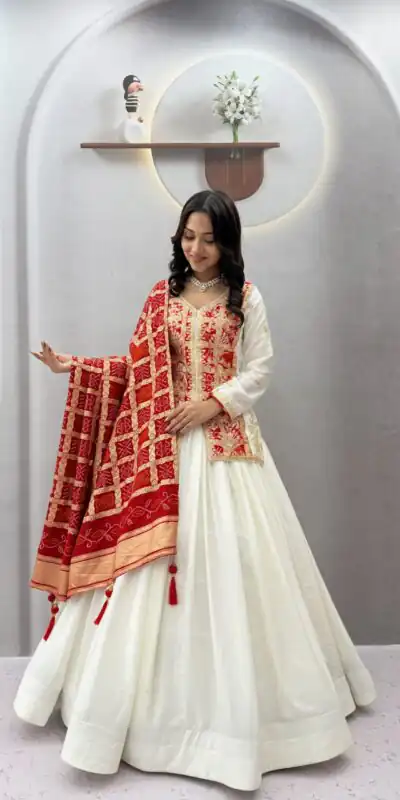 Ram 190 White Chinon silk Lehenga Choli with Sequins Work & Embroidery Work. Now at just ₹2749. Delivery 4-6 Working Days. Shop now. | Lehenga, Bollywood Lehenga, Creative Lehenga, Designer Lehenga, Embroidered Lehenga, Party Wear Lehenga