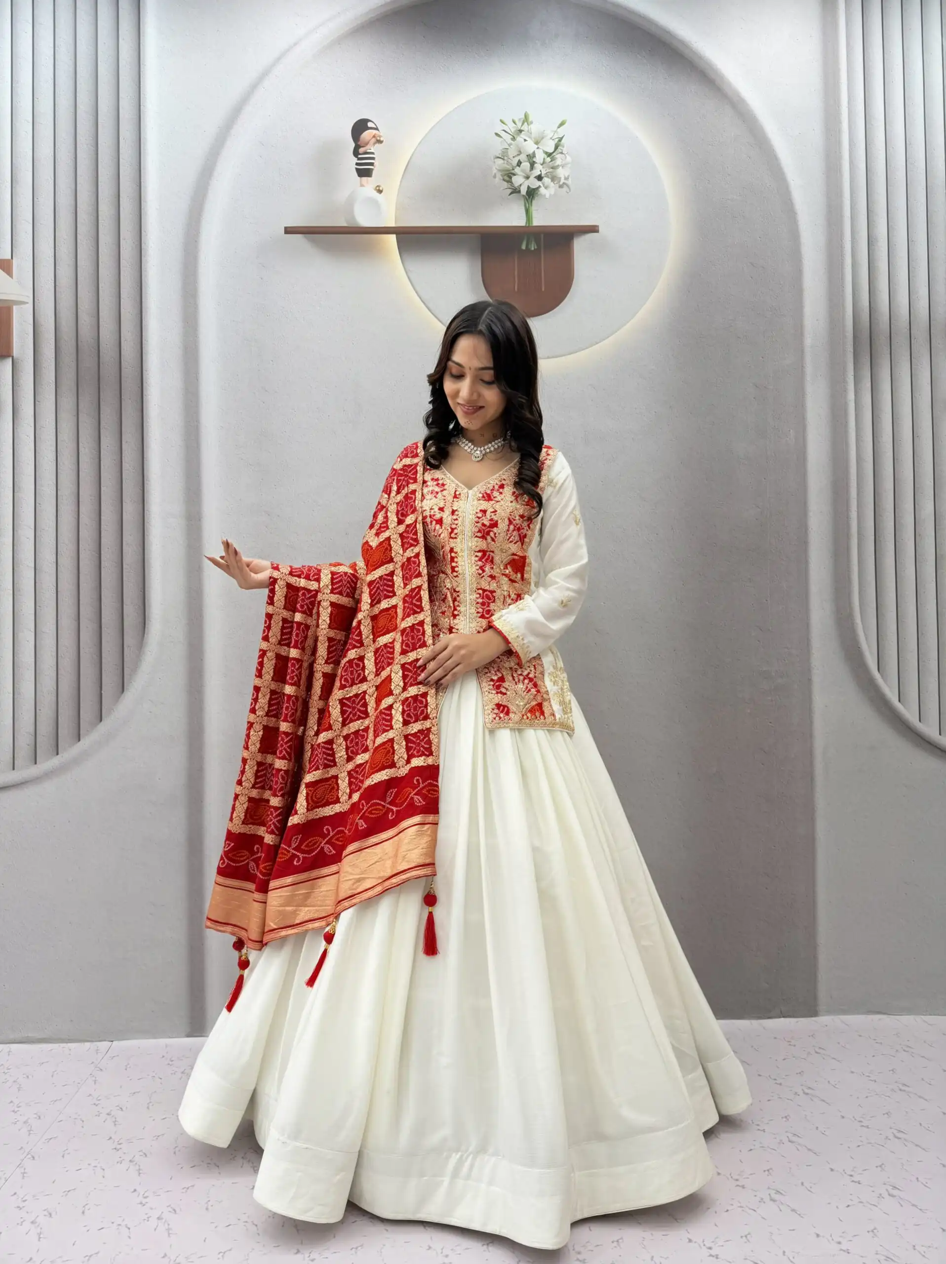 Ram 190 White Chinon silk Lehenga Choli with Sequins Work & Embroidery Work. Now at just ₹2749. Delivery 4-6 Working Days. Shop now. | Lehenga, Bollywood Lehenga, Creative Lehenga, Designer Lehenga, Embroidered Lehenga, Party Wear Lehenga