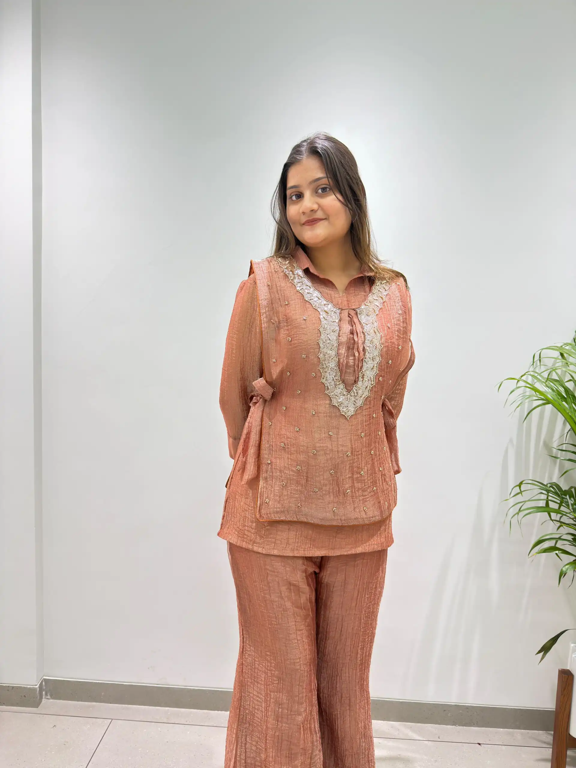 BE 493 Rust Colour | Brown Salsa Silk Kurti with Hand Work. Get it for ₹2199. Delivery 4-6 Working Days. Online Shop now. | Kurti, Bollywood Kurti, Creative Kurtis, Designer Kurti, Party Wear Kurti, Selfie Kurti