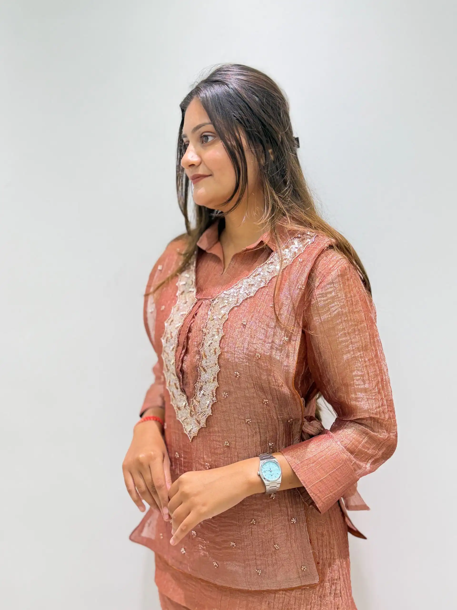 BE 493 Rust Colour | Brown Salsa Silk Kurti with Hand Work. Get it for ₹2199. Delivery 4-6 Working Days. Online Shop now. | Kurti, Bollywood Kurti, Creative Kurtis, Designer Kurti, Party Wear Kurti, Selfie Kurti