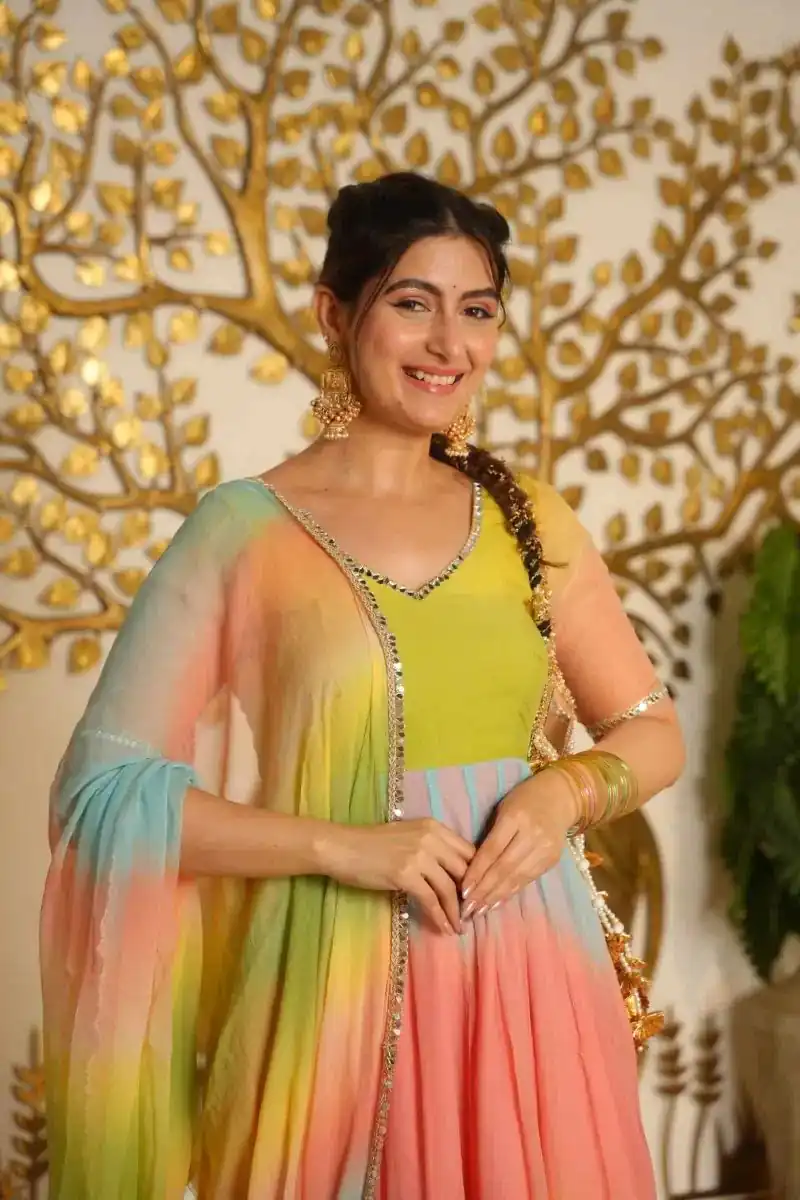 Trendy Multi Faux Georgette Digital Print Work Anarkali Suit - Image 3