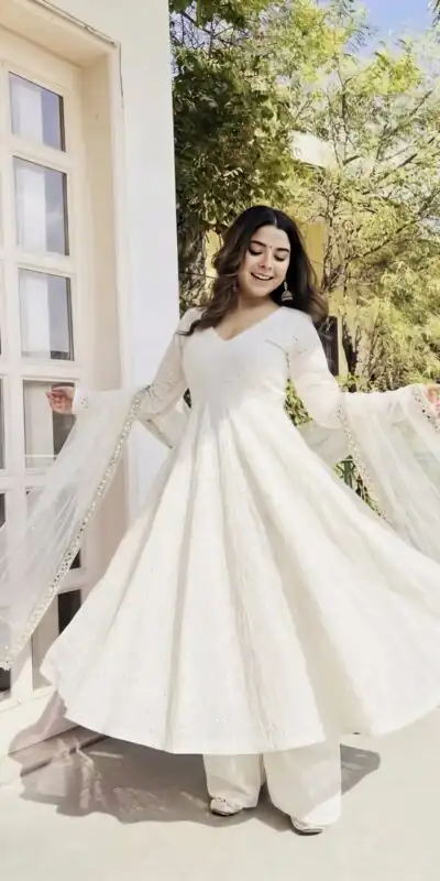 NSR 919 White Cotton Silk Digital Print & Embroidery Work Salwar Suit . Festive Deal ₹2399. Delivery 4-6 Working Days. Shop now. | Jump Suits, Salwar suit, Casual Suits, Creative suits, Designer Suits, Palazzo Suits, Party Wear Suits, Patiala Suits, Straight Suits