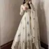 SRK 5372 White Fendy Silk Gown with Embroidery Work & Sequins Work. Special Price ₹2799. Delivery 4-6 Working Days. Shop now. | Gowns, Bollywood Gowns, Creative Gowns, Designer Gowns, Embroidered Gowns, Party Wear Gowns