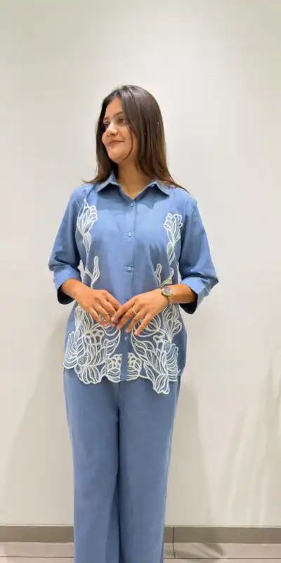 BE 496 Blue in Cotton Denim Embroidery Work & Sequins Work Kurti . Grab it for ₹1949. Delivery 4-6 Working Days. Shop now. | Kurti, Bollywood Kurti, Creative Kurtis, Designer Kurti, Party Wear Kurti, Selfie Kurti