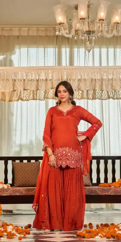 ZB 5079 Rust Chinon Silk Salwar Suit with Embroidery Work & Sequins Work. Get it for ₹2199. Delivery 4-6 Working Days. Shop now. | Jump Suits, Salwar suit, Casual Suits, Creative suits, Designer Suits, Palazzo Suits, Party Wear Suits, Patiala Suits, Straight Suits