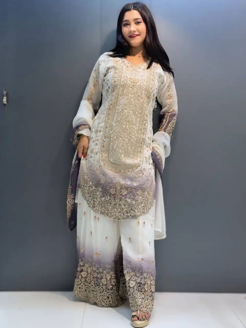 KF 1722 Lavender  in Star Georgette Embroidery Work Salwar Suit . Introductory Price ₹2349. Delivery 4-6 Working Days. Shop now. | Jump Suits, Salwar suit, Casual Suits, Creative suits, Designer Suits, Palazzo Suits, Party Wear Suits, Patiala Suits, Straight Suits