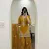 ZSR 3187 Yellow Faux Georgette Salwar Suit with Mirror Work & Embroidery Work. Get it for ₹2349. Delivery 4-6 Working Days. Shop now. | Jump Suits, Salwar suit, Casual Suits, Creative suits, Designer Suits, Palazzo Suits, Party Wear Suits, Patiala Suits, Straight Suits
