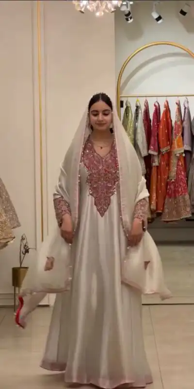 KF 1734 Pink Soft Organza Salwar Suit with Embroidery Work & Cut Work. Available at ₹2249 only. Delivery 4-6 Working Days. Shop now. | Jump Suits, Salwar suit, Casual Suits, Creative suits, Designer Suits, Palazzo Suits, Party Wear Suits, Patiala Suits, Straight Suits