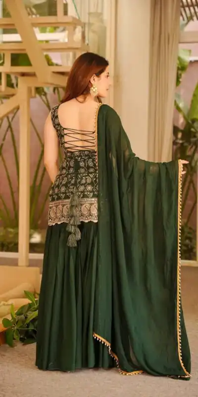 ST 1192 Green Faux Georgette Salwar Suit with Embroidery Work. Available at ₹2349 only. Delivery 4-6 Working Days. Shop now. | Jump Suits, Tops & Bottoms, Track Suits, Salwar suit, Casual Suits, Creative suits, Designer Suits, Palazzo Suits, Party Wear Suits, Patiala Suits, Straight Suits, Trendy Wear