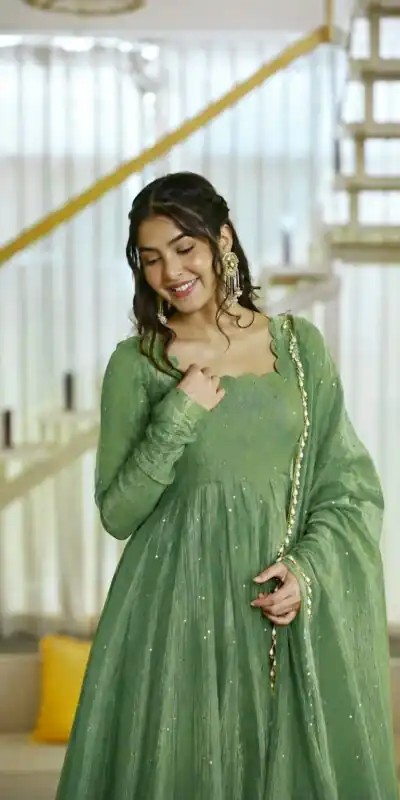KD 1641 Pista in Salsa Silk Embroidery Work & Sequins Work Gown . Get it for ₹2899. Delivery 4-6 Working Days. Online Shop now. | Gowns, Bollywood Gowns, Creative Gowns, Designer Gowns, Embroidered Gowns, Party Wear Gowns