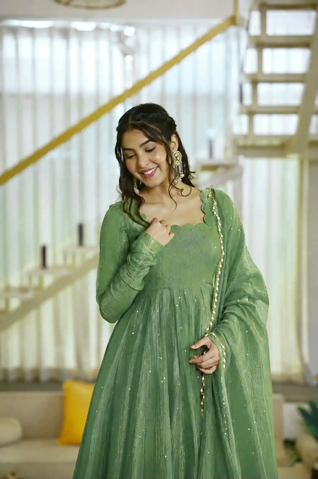 KD 1641 Pista in Salsa Silk Embroidery Work & Sequins Work Gown . Get it for ₹2899. Delivery 4-6 Working Days. Online Shop now. | Gowns, Bollywood Gowns, Creative Gowns, Designer Gowns, Embroidered Gowns, Party Wear Gowns
