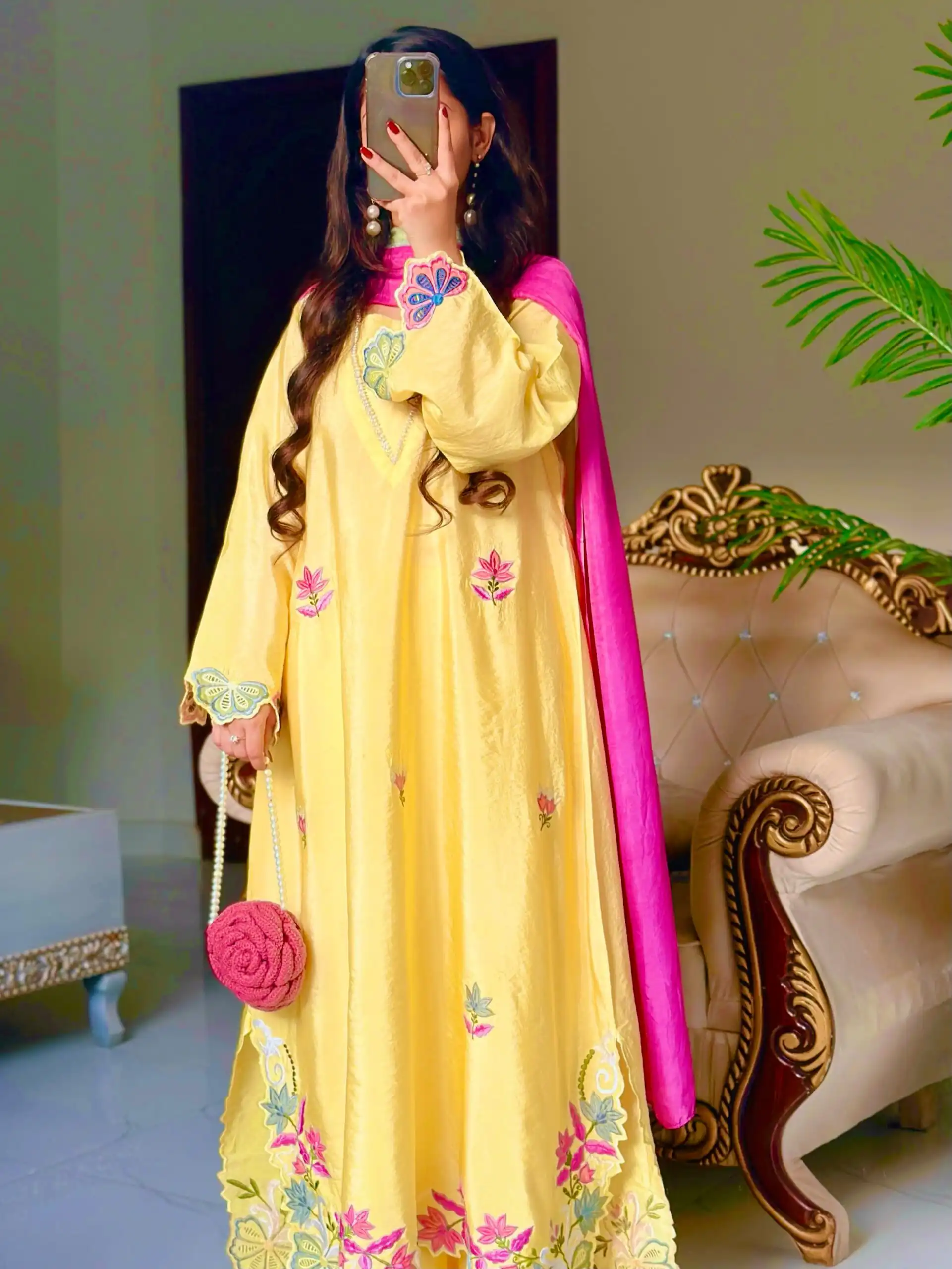 MF 544 Yellow Ho Silk Salwar Suit with Sequins Work & Embroidery Work. Grab it for ₹2349. Delivery 4-6 Working Days. Shop now. | Jump Suits, Salwar suit, Casual Suits, Creative suits, Designer Suits, Palazzo Suits, Party Wear Suits, Patiala Suits, Straight Suits