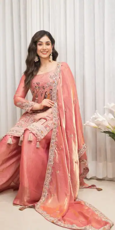 WW 1289 Pink Fendy Silk Salwar Suitwith Embroidery Work & Lace Work. Now at just ₹2999. Delivery 4-6 Working Days. Shop now. | Jump Suits, Salwar suit, Casual Suits, Creative suits, Designer Suits, Palazzo Suits, Party Wear Suits, Patiala Suits, Straight Suits