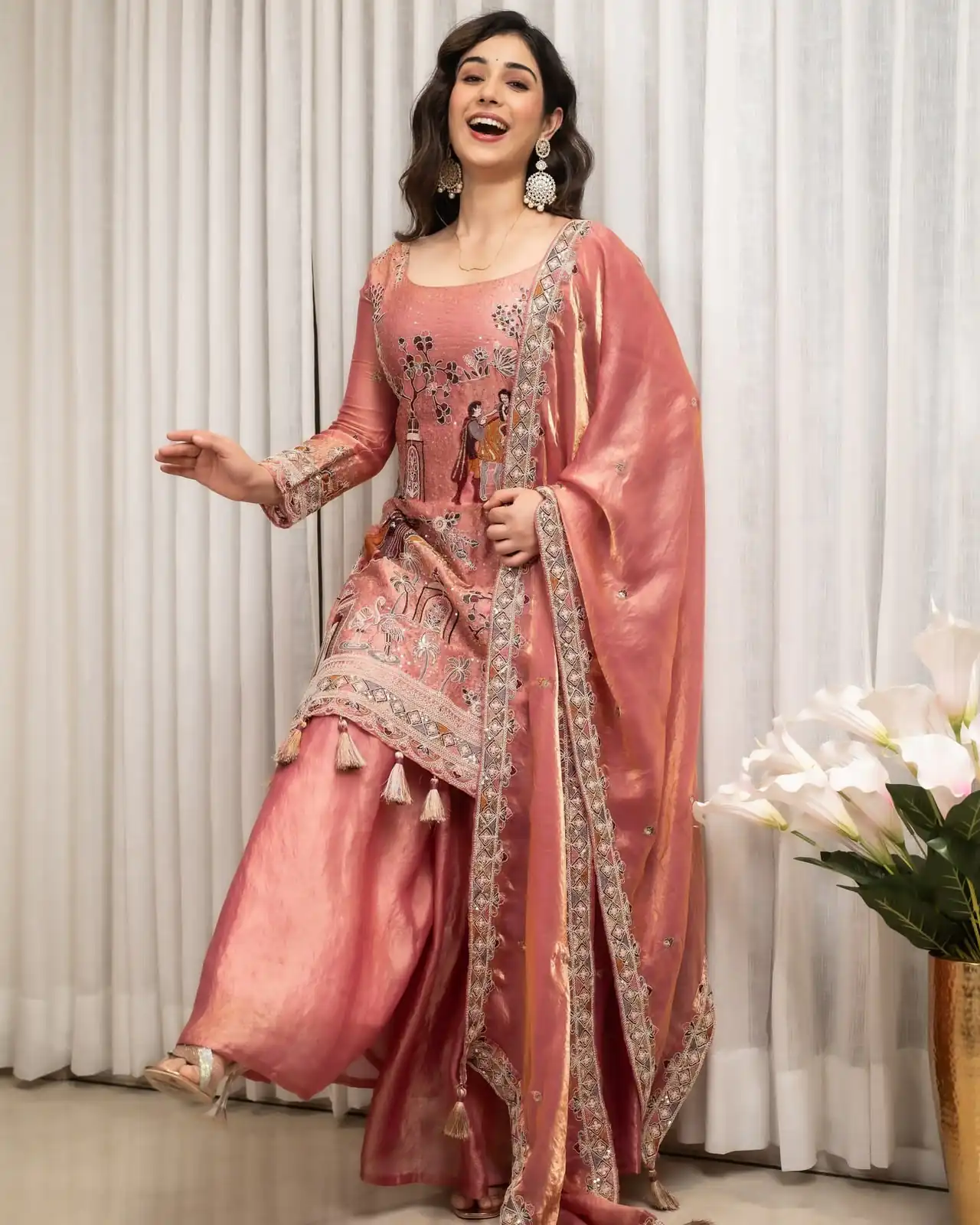 WW 1289 Pink Fendy Silk Salwar Suitwith Embroidery Work & Lace Work. Now at just ₹2999. Delivery 4-6 Working Days. Shop now. | Jump Suits, Salwar suit, Casual Suits, Creative suits, Designer Suits, Palazzo Suits, Party Wear Suits, Patiala Suits, Straight Suits