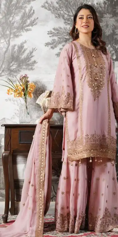 NSR 890 Pink Fendy Silk Salwar Suitwith Embroidery Work & Lace Work. Now at just ₹2399. Delivery 4-6 Working Days. Shop now. | Jump Suits, Salwar suit, Casual Suits, Creative suits, Designer Suits, Palazzo Suits, Party Wear Suits, Patiala Suits, Straight Suits