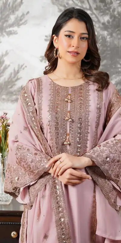 NSR 890 Pink Fendy Silk Salwar Suitwith Embroidery Work & Lace Work. Now at just ₹2399. Delivery 4-6 Working Days. Shop now. | Jump Suits, Salwar suit, Casual Suits, Creative suits, Designer Suits, Palazzo Suits, Party Wear Suits, Patiala Suits, Straight Suits