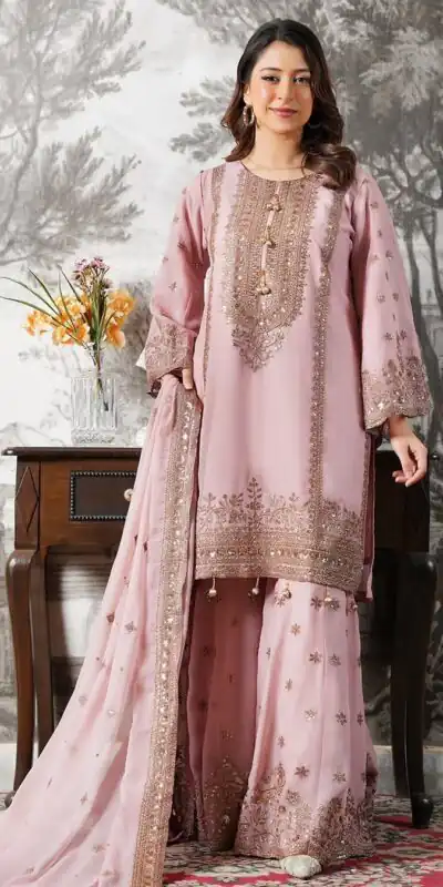 NSR 890 Pink Fendy Silk Salwar Suitwith Embroidery Work & Lace Work. Now at just ₹2399. Delivery 4-6 Working Days. Shop now. | Jump Suits, Salwar suit, Casual Suits, Creative suits, Designer Suits, Palazzo Suits, Party Wear Suits, Patiala Suits, Straight Suits