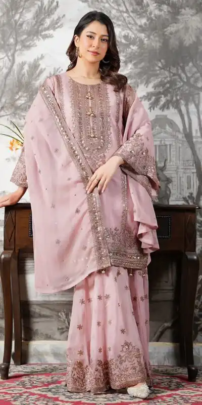 NSR 890 Pink Fendy Silk Salwar Suitwith Embroidery Work & Lace Work. Now at just ₹2399. Delivery 4-6 Working Days. Shop now. | Jump Suits, Salwar suit, Casual Suits, Creative suits, Designer Suits, Palazzo Suits, Party Wear Suits, Patiala Suits, Straight Suits