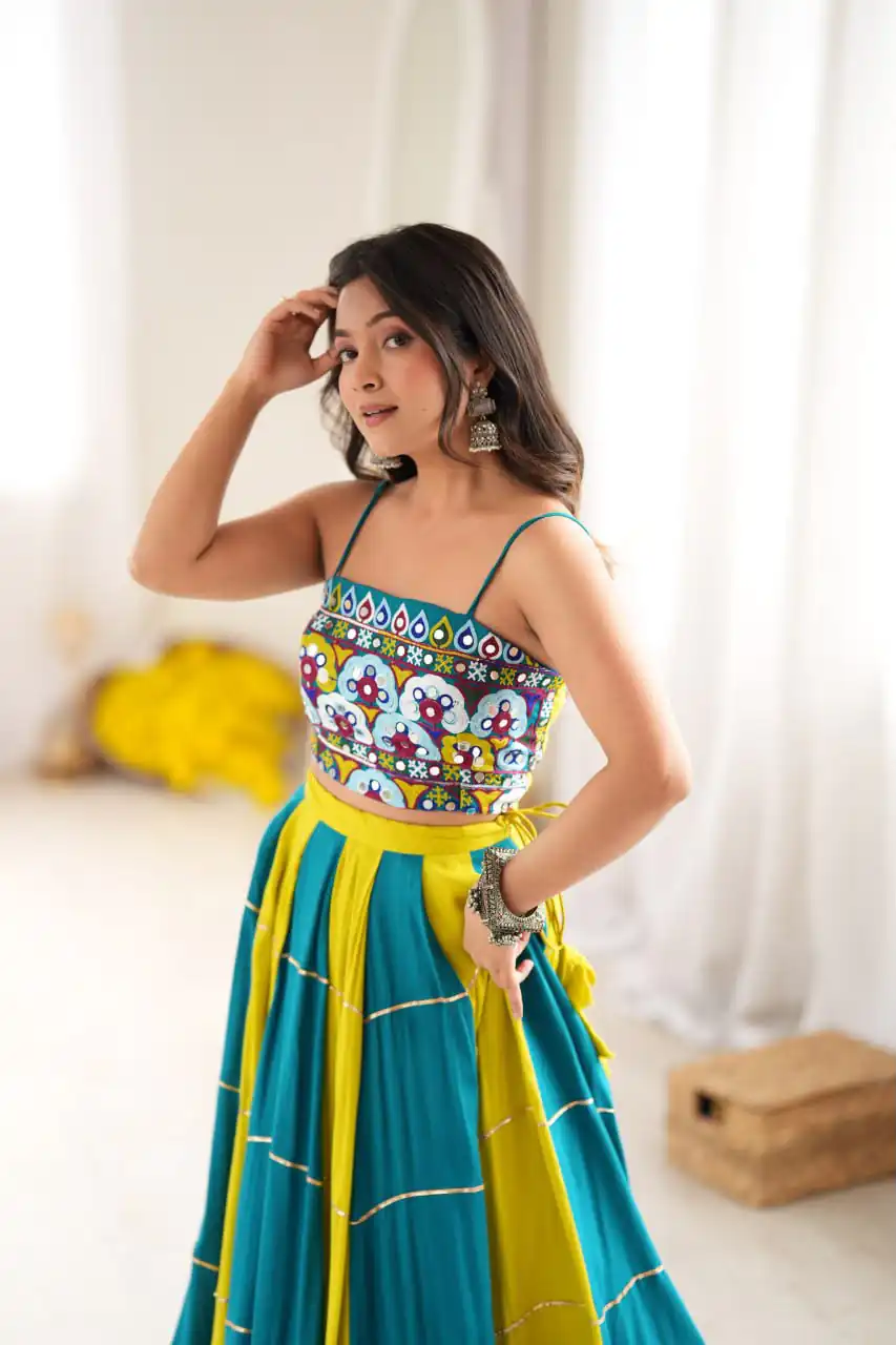 SP 97 Blue Color Rayon Embroidery Work & Cowrie Work Lehenga Choli . Grab it for ₹2399. Delivery 4-6 Working Days. Shop now. | Lehenga, Bollywood Lehenga, Creative Lehenga, Designer Lehenga, Embroidered Lehenga, Party Wear Lehenga